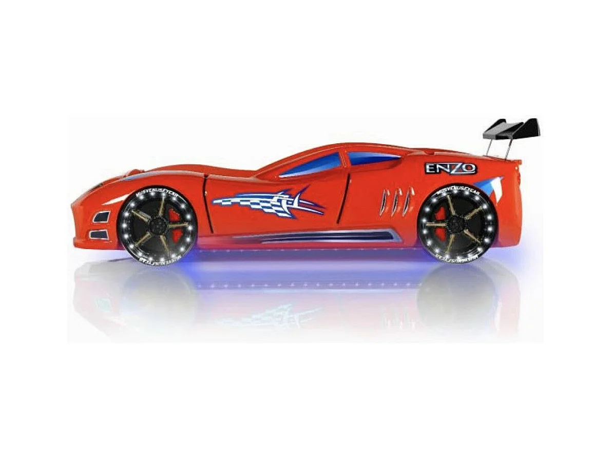 Lit voiture turbo V7 rouge à Led