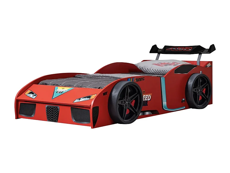Rood raceautobed ​​met Fusio opbergbox 90x190 cm