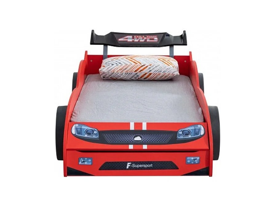 Rood raceautobed ​​met Fusio opbergbox 90x190 cm
