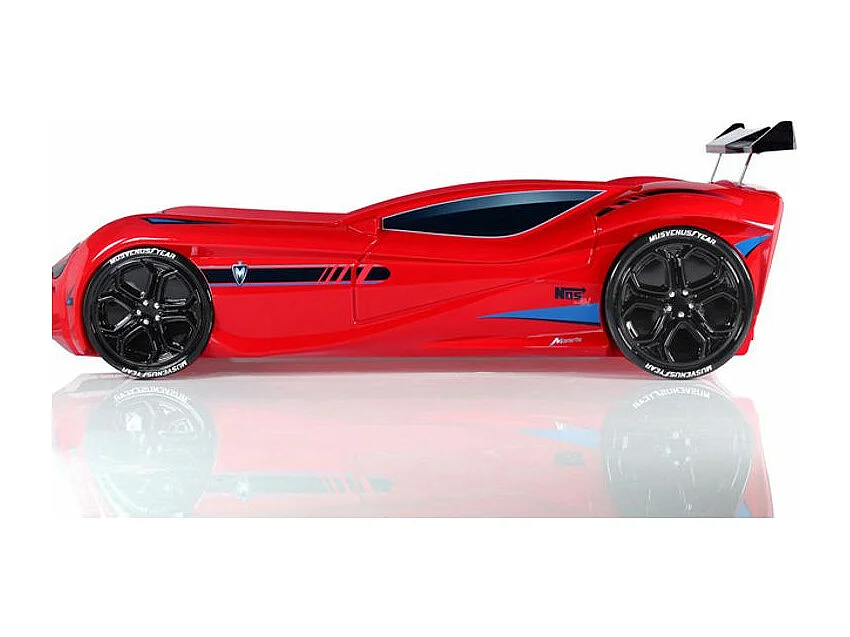 Lit voiture de course V5 blanc