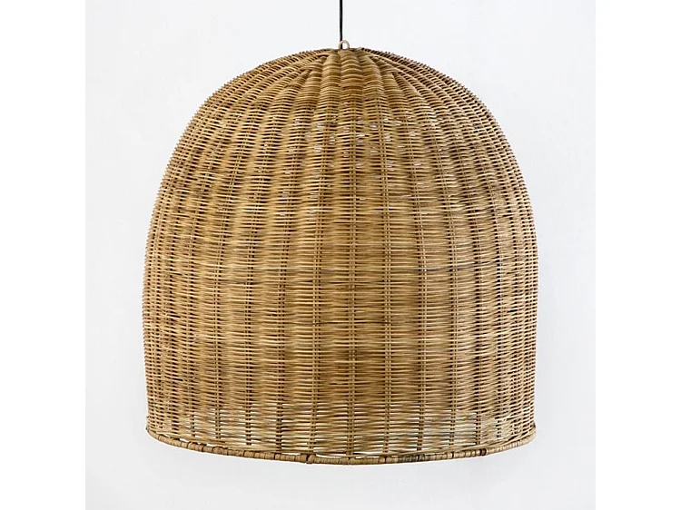 Lampe suspension osier massif clair Nathi D 60 x H 60cm