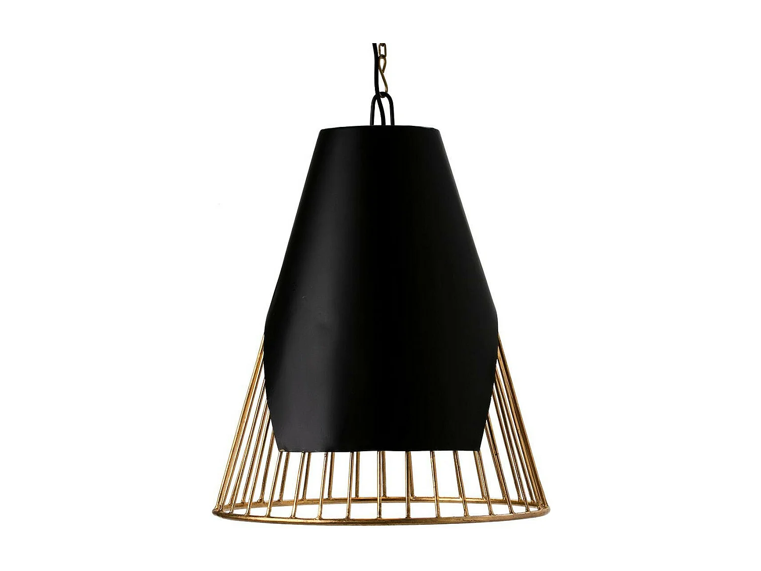 Suspension métal noir et doré Konik D 52 x H 69cm