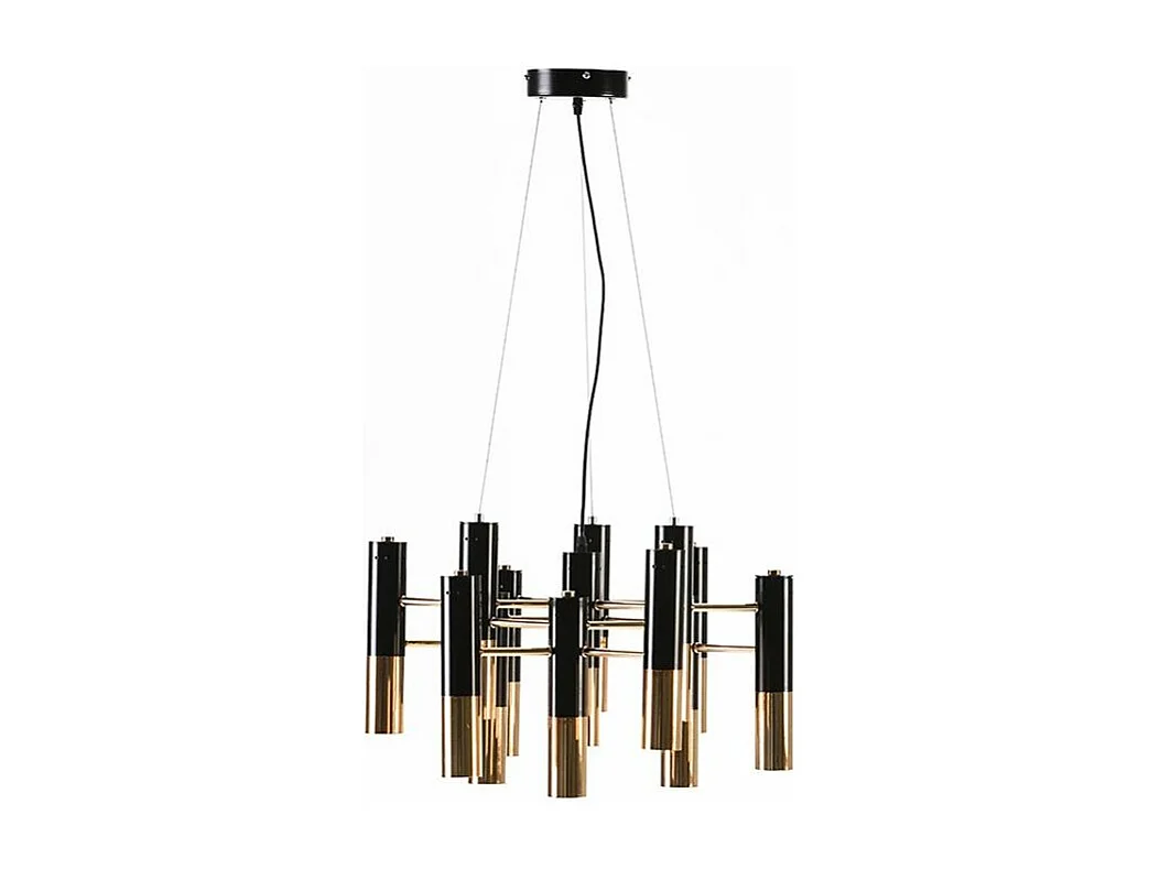 Suspension 13 branches métal noir et doré Wina L59xH39xP52