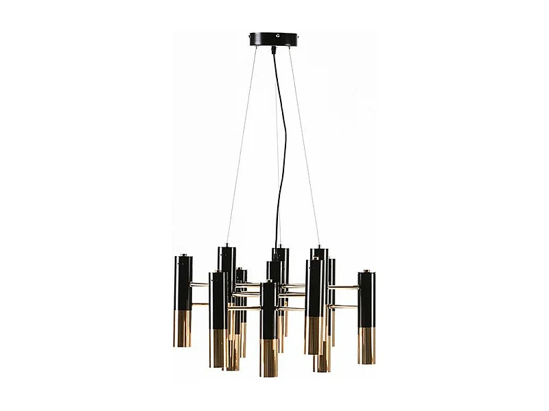 Suspension 13 branches métal noir et doré Wina L59xH39xP52