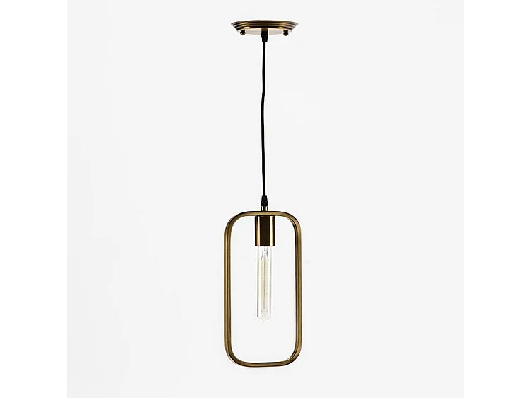 Lampe suspension métal doré Veronica L16xH33xP4