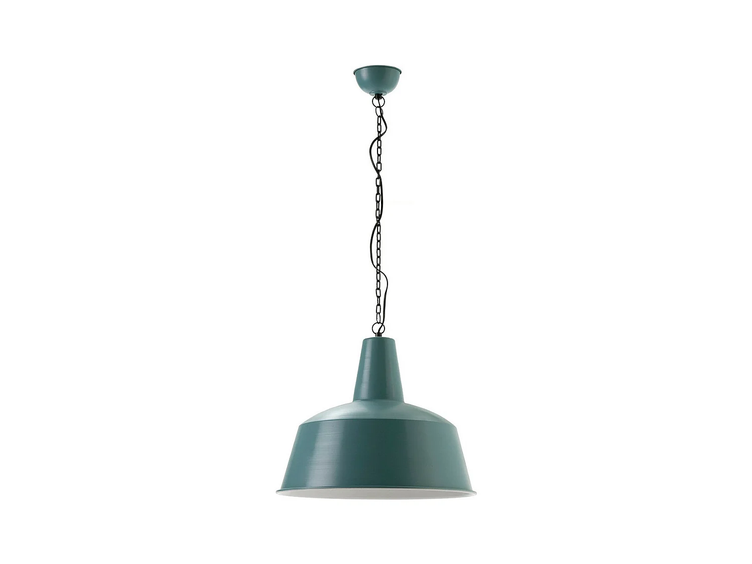Suspension métal blanc et bleu Priou D 45 x H 40cm