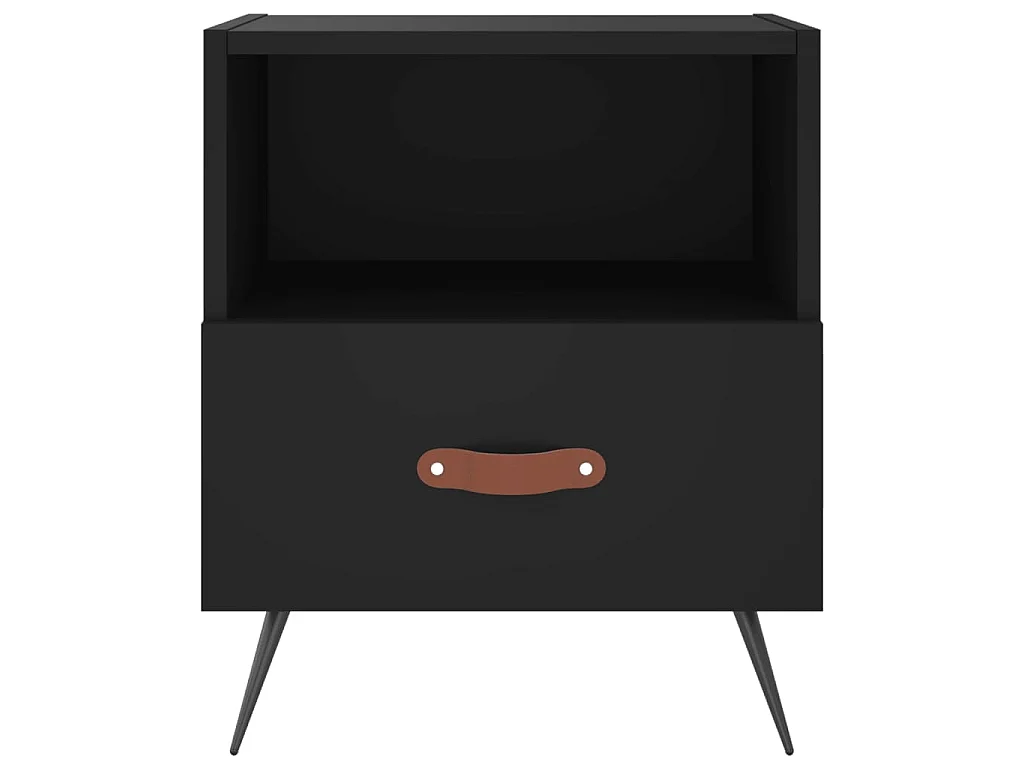 Nachttische 2 Stk. Schwarz 40x35x47,5 cm Holzwerkstoff