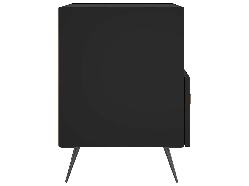 Nachttische 2 Stk. Schwarz 40x35x47,5 cm Holzwerkstoff