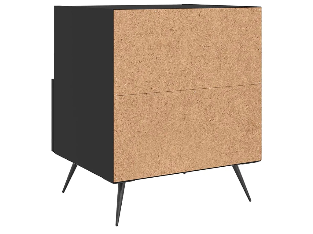 Nachttische 2 Stk. Schwarz 40x35x47,5 cm Holzwerkstoff