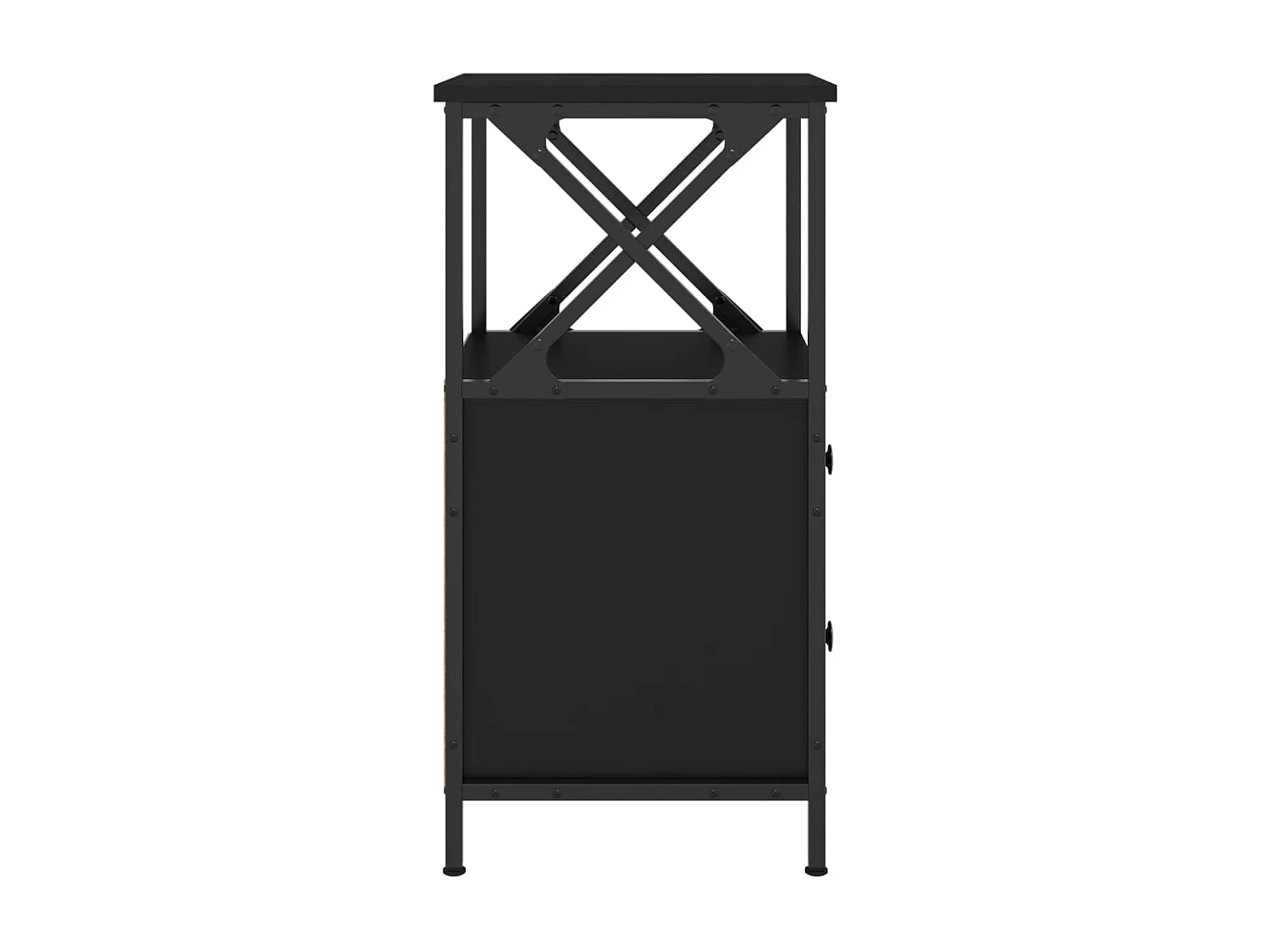 Table de chevet noir 34x35,5x70 cm bois d’ingénierie