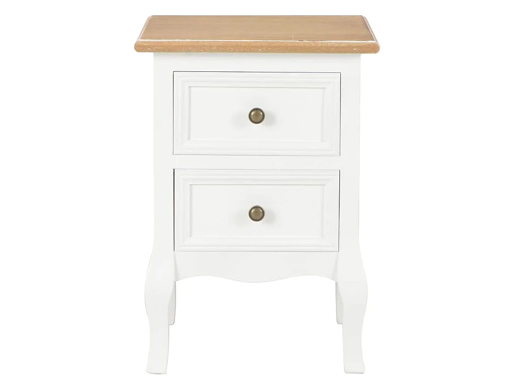 Mesitas de noche 2 unidades MDF blanco 35x30x49 cm