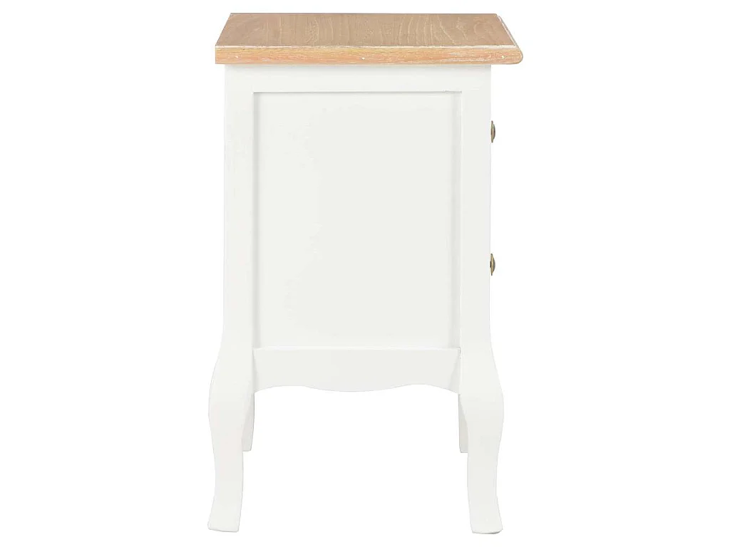 Mesitas de noche 2 unidades MDF blanco 35x30x49 cm