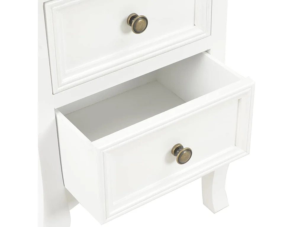 Mesitas de noche 2 unidades MDF blanco 35x30x49 cm