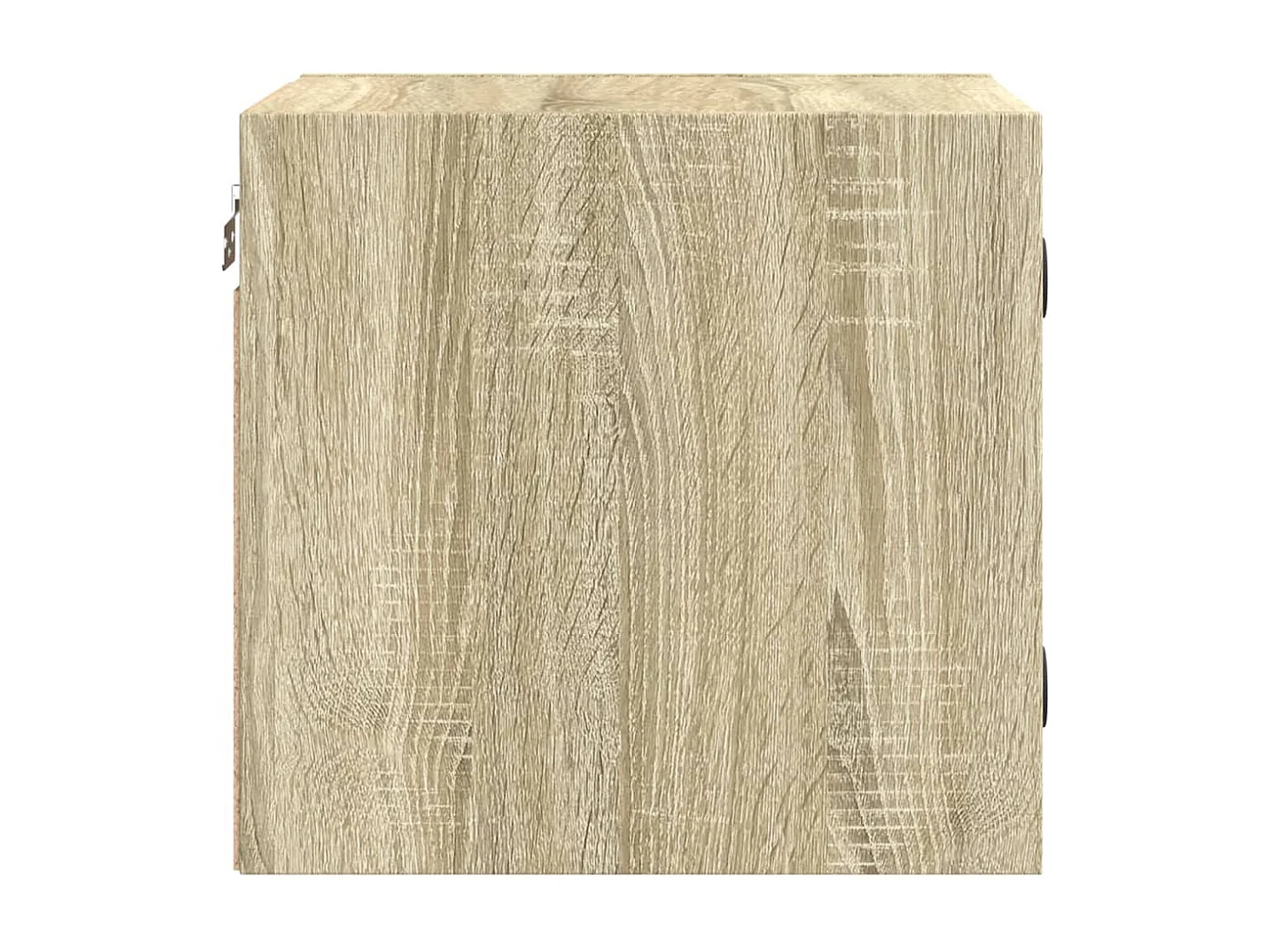 Table de chevet avec porte en verre chêne sonoma 35x37x35 cm