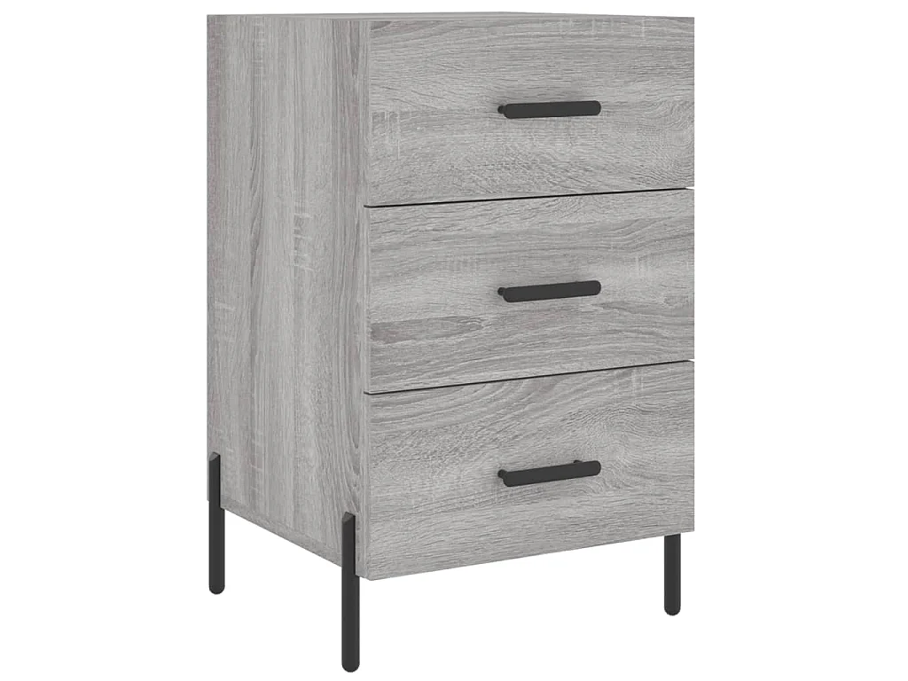 Mesa de cabeceira 40x40x66 cm derivados madeira cinzento sonoma