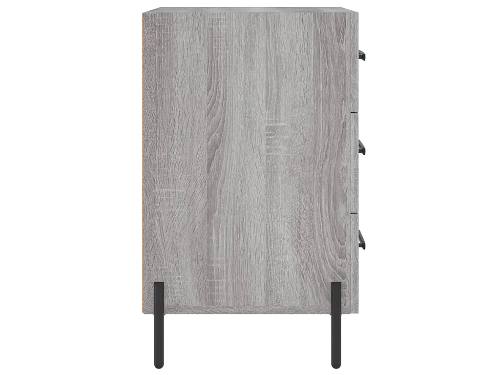 Mesa de cabeceira 40x40x66 cm derivados madeira cinzento sonoma