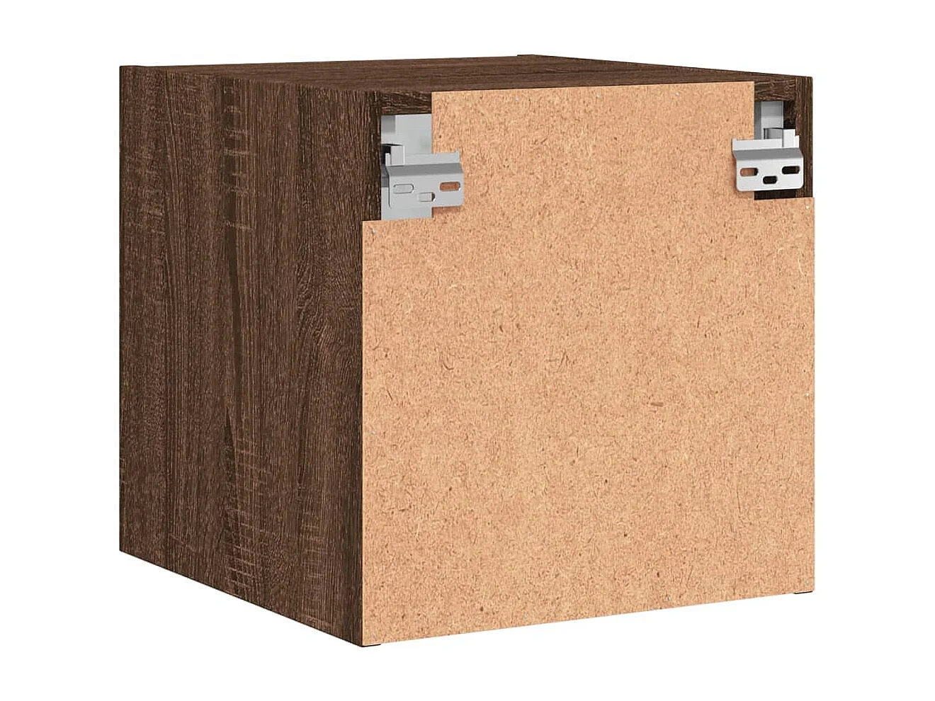 Nachttisch mit Glastür Braun Eichen-Optik 35x37x35 cm