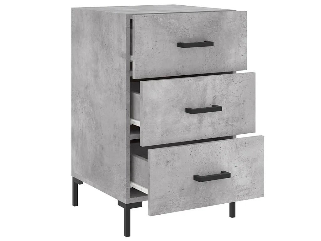Nachttisch Betongrau 40x40x66 cm Holzwerkstoff