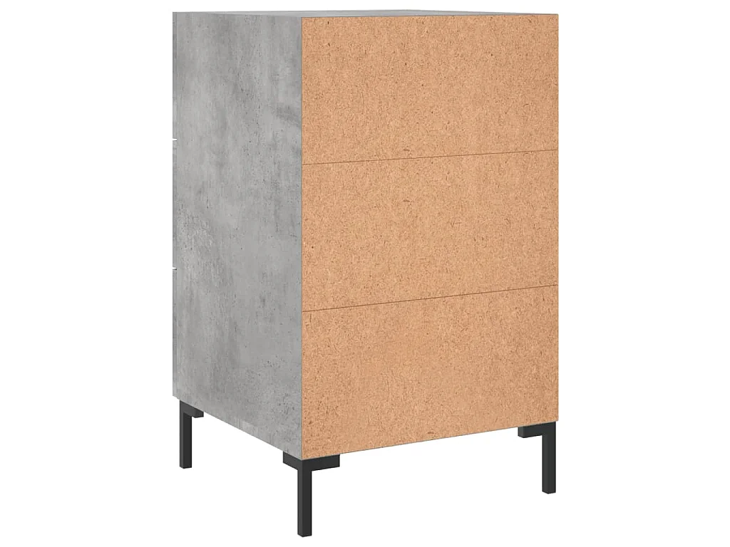 Nachttisch Betongrau 40x40x66 cm Holzwerkstoff