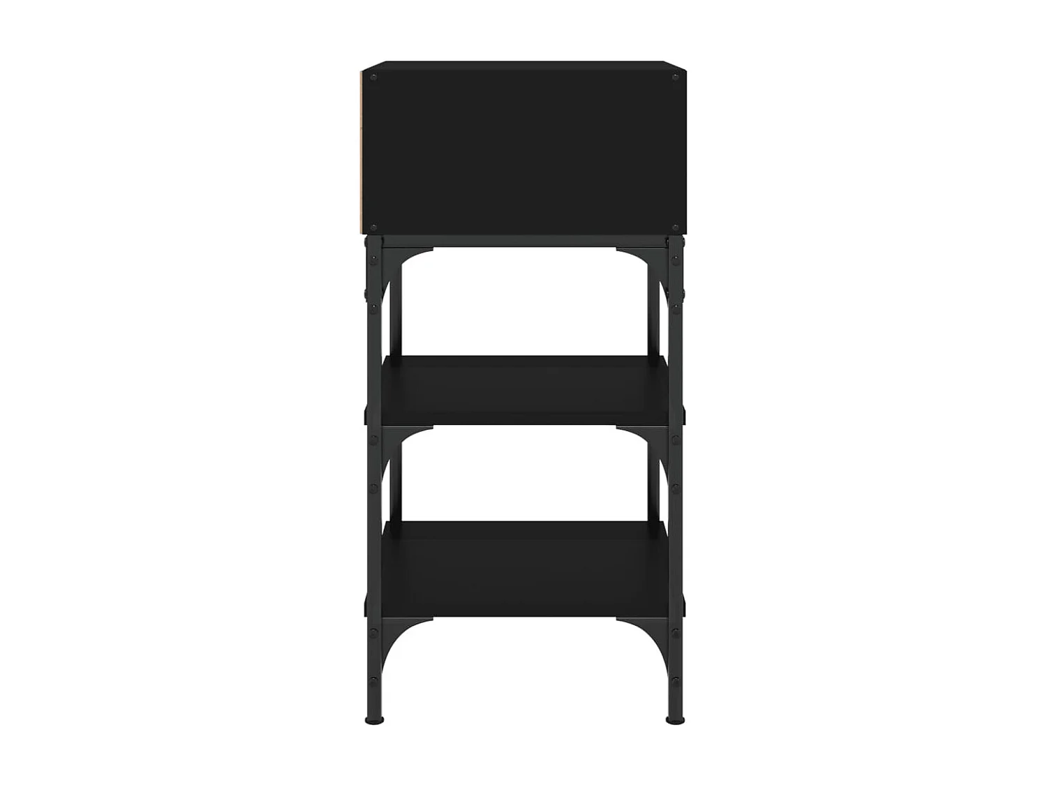 Comodini 2 pz Neri 35x34,5x70 cm in Legno Multistrato