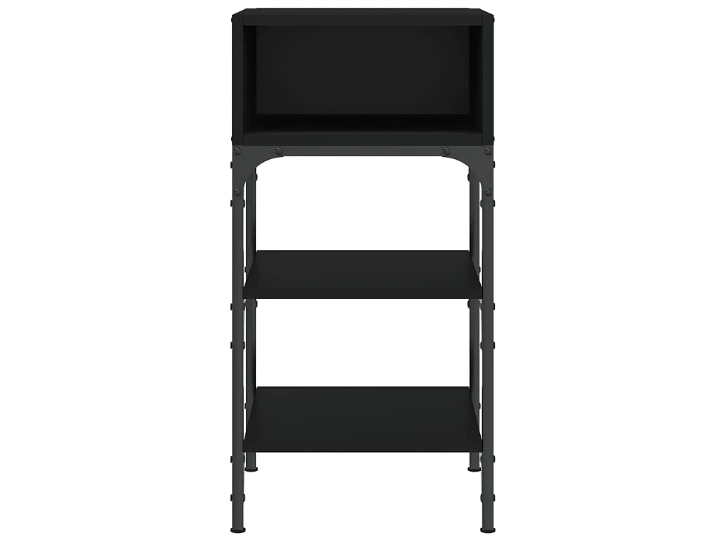 Nachtkastjes 2 st 35x34,5x70 cm bewerkt hout zwart