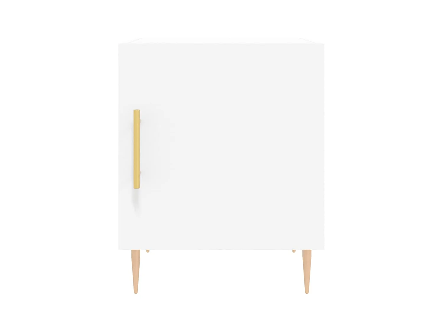 Mesita de noche madera de ingeniería blanco 40x40x50 cm