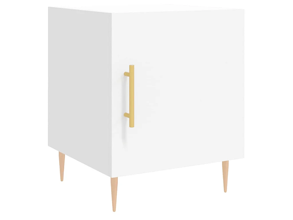 Table de chevet blanc 40x40x50 cm bois d’ingénierie
