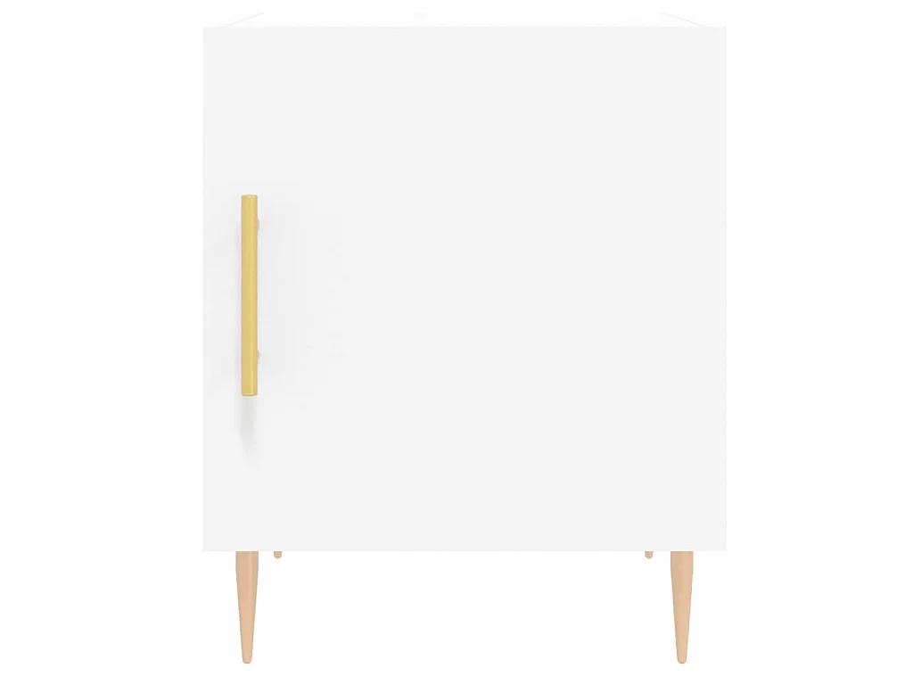 Table de chevet blanc 40x40x50 cm bois d’ingénierie