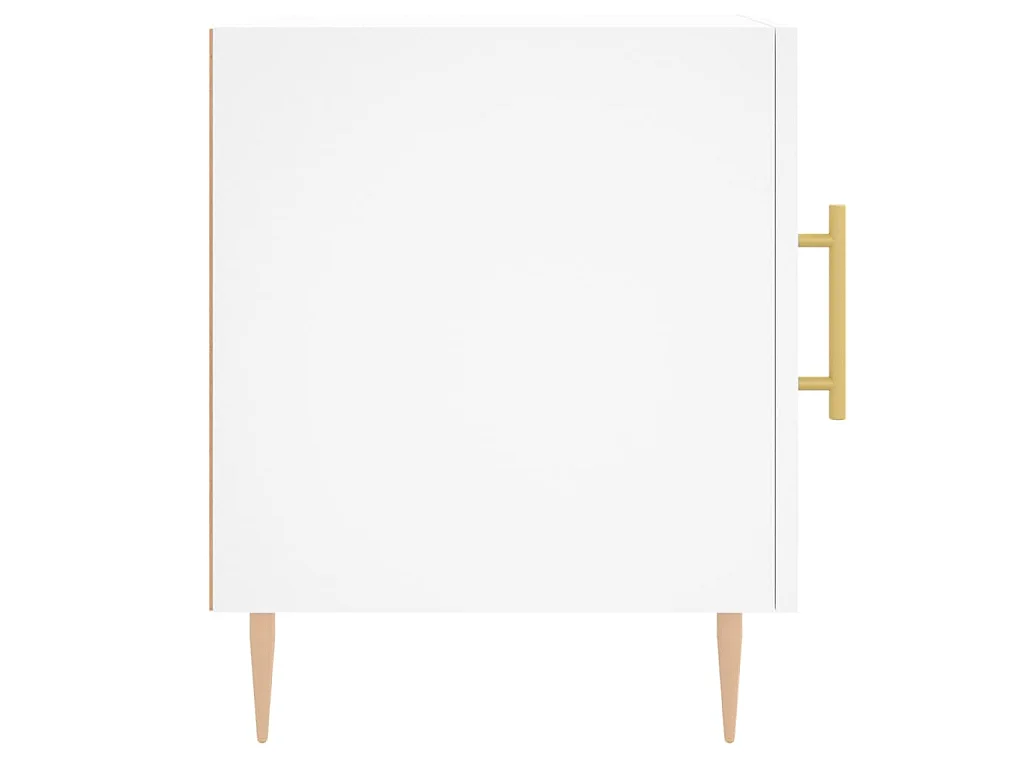 Table de chevet blanc 40x40x50 cm bois d’ingénierie