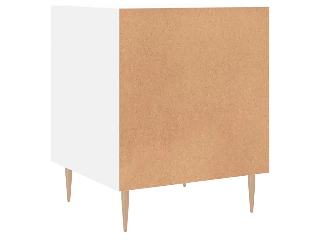 Table de chevet blanc 40x40x50 cm bois d’ingénierie