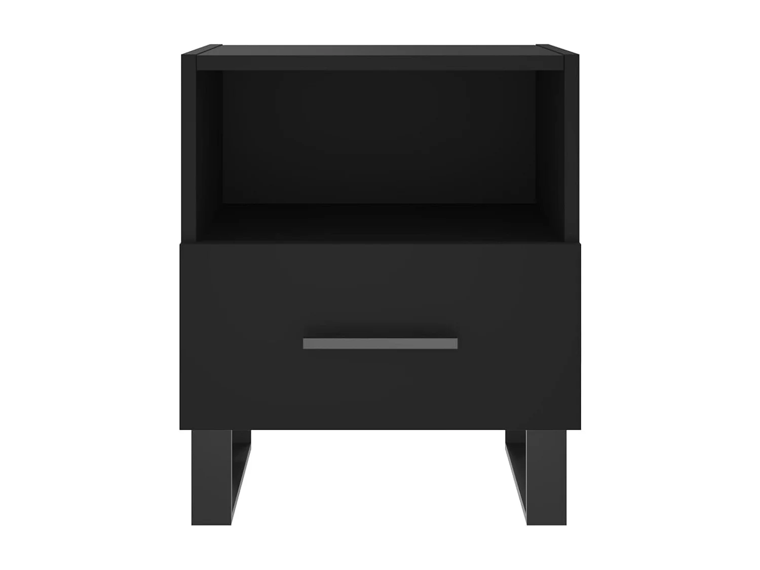 Nachttisch Schwarz 40x35x47,5 cm Holzwerkstoff