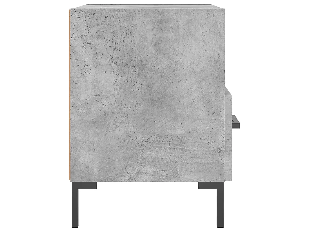 Mesas de cabeceira 2pcs derivados de madeira cinza cimento