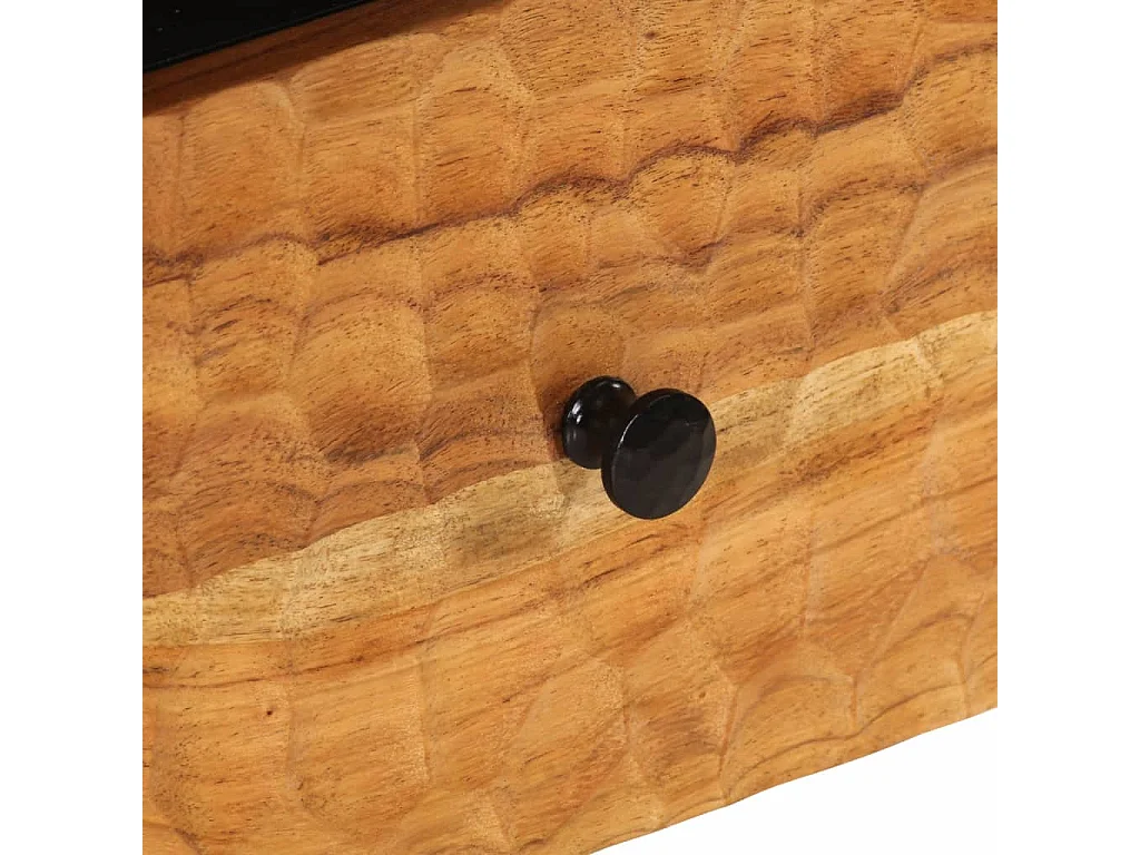 Comodini 2pz 40x33x46 cm in Legno Massello di Acacia
