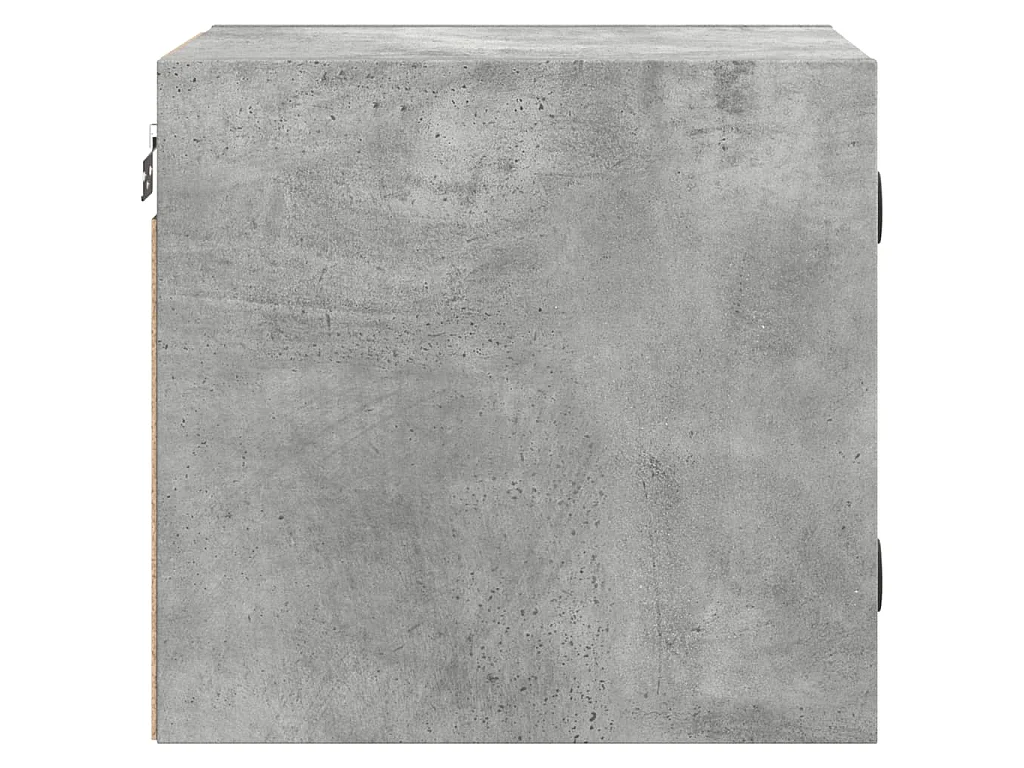 Nachttisch mit Glastür Betongrau 35x37x35 cm