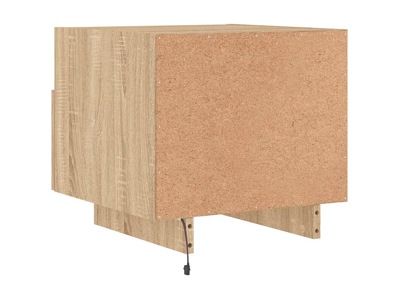 Armoires de chevet avec lumières LED 2 pcs chêne sonoma