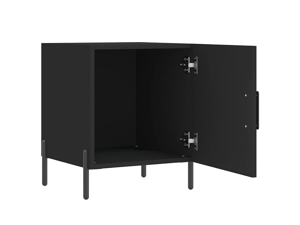 Nachtkastjes 2 st 40x40x50 cm bewerkt hout zwart