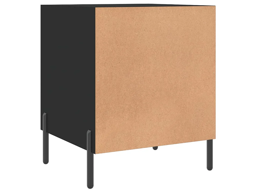 Nachtkastjes 2 st 40x40x50 cm bewerkt hout zwart