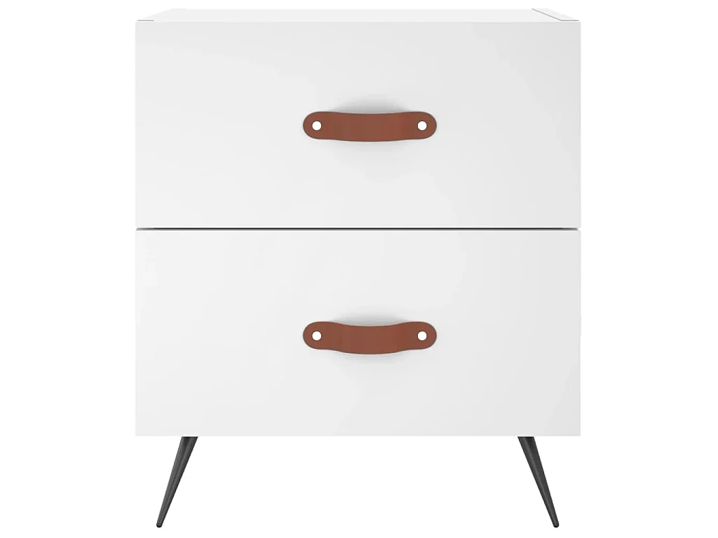 Comodino Bianco 40x35x47,5 cm in Legno Multistrato