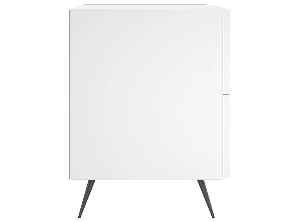 Comodino Bianco 40x35x47,5 cm in Legno Multistrato