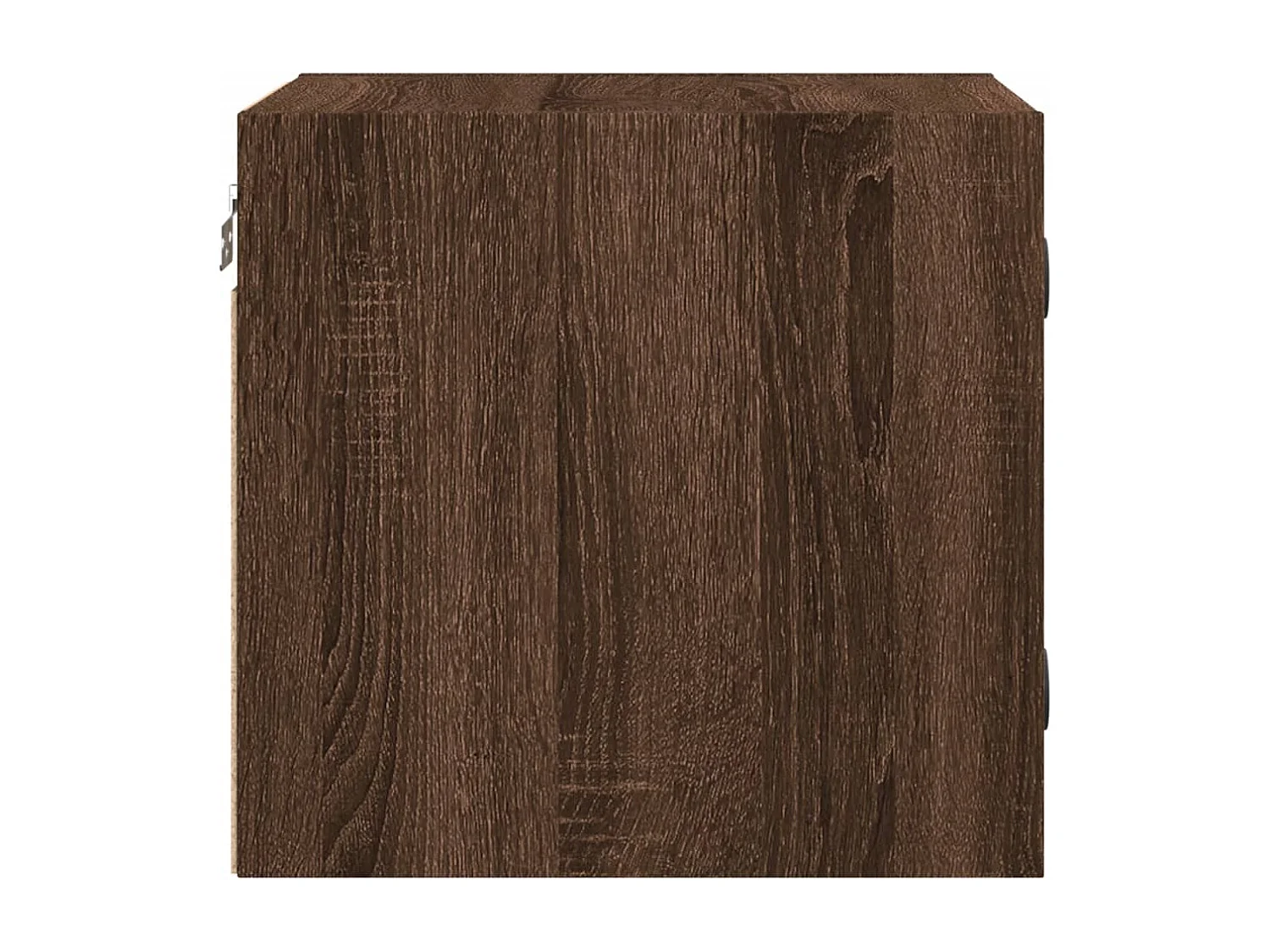 Nachttische mit Glastüren 2 Stk. Braun Eichen-Optik 35x37x35 cm