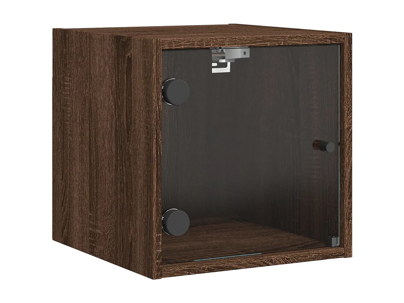 Tables de chevet et portes vitrées 2pcs chêne marron 35x37x35cm