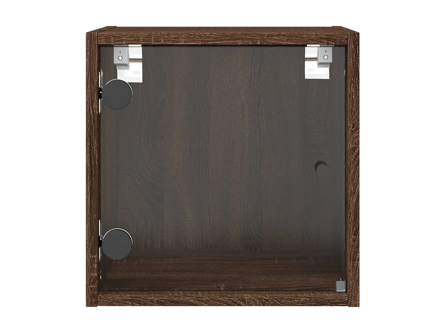 Tables de chevet et portes vitrées 2pcs chêne marron 35x37x35cm