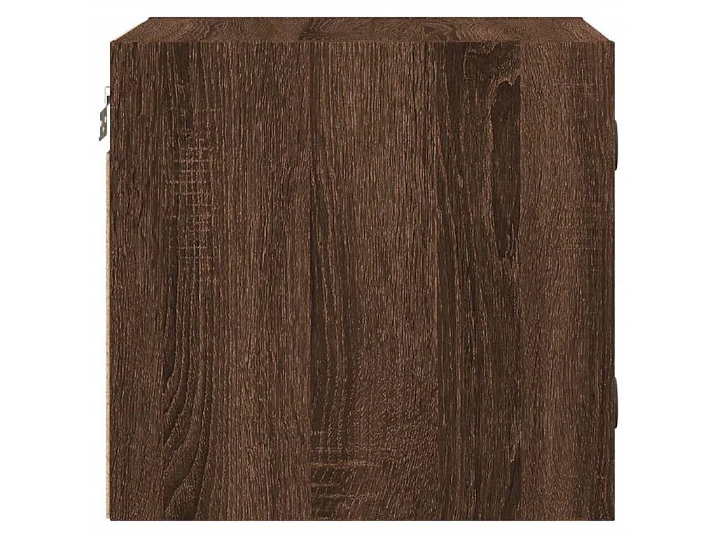 Tables de chevet et portes vitrées 2pcs chêne marron 35x37x35cm