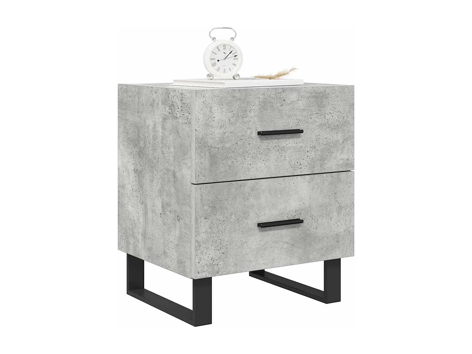 Tables de chevet 2pcs gris béton 40x35x47,5cm bois d’ingénierie