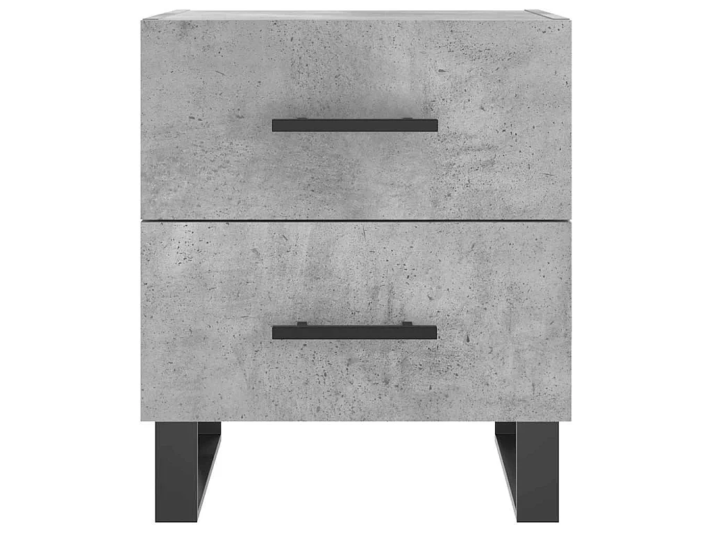 Tables de chevet 2pcs gris béton 40x35x47,5cm bois d’ingénierie
