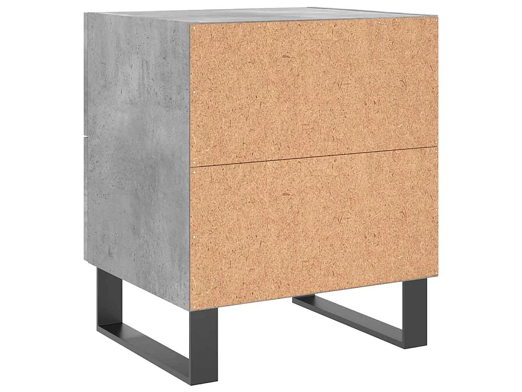 Tables de chevet 2pcs gris béton 40x35x47,5cm bois d’ingénierie