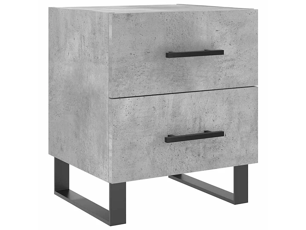 Tables de chevet 2pcs gris béton 40x35x47,5cm bois d’ingénierie