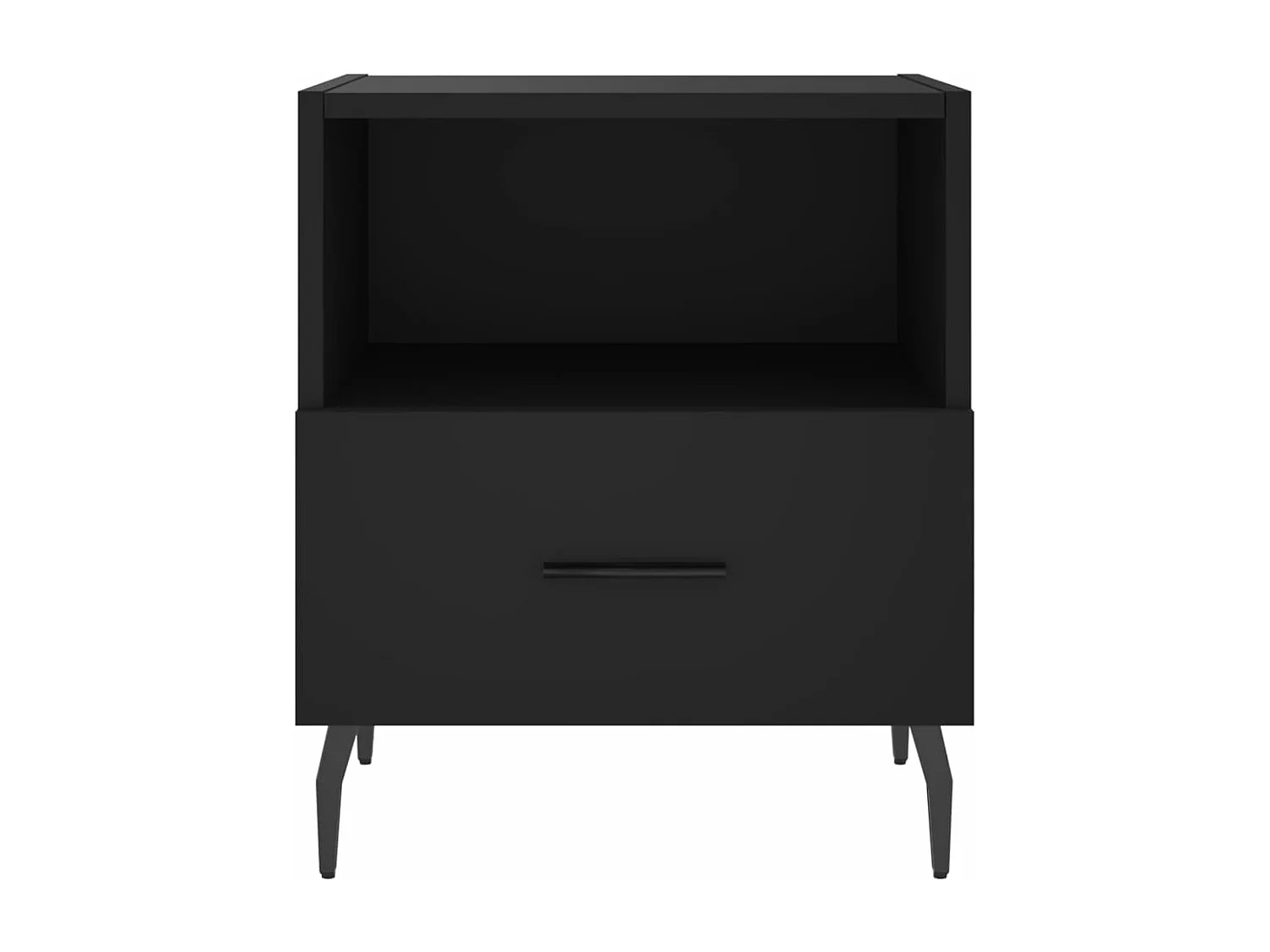 Comodini 2 pz Neri 40x35x47,5 cm in Legno Multistrato