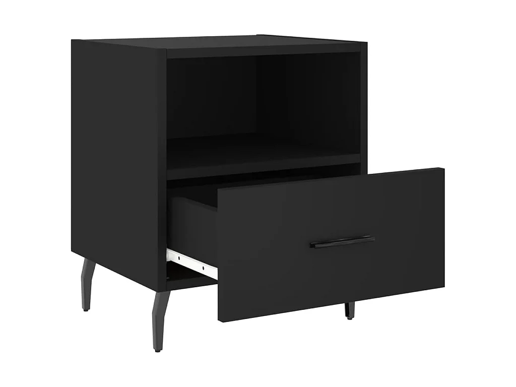 Nachttische 2 Stk. Schwarz 40x35x47,5 cm Holzwerkstoff