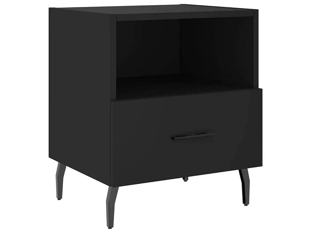Nachttische 2 Stk. Schwarz 40x35x47,5 cm Holzwerkstoff